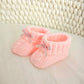 Baby Pink Knitted Booties