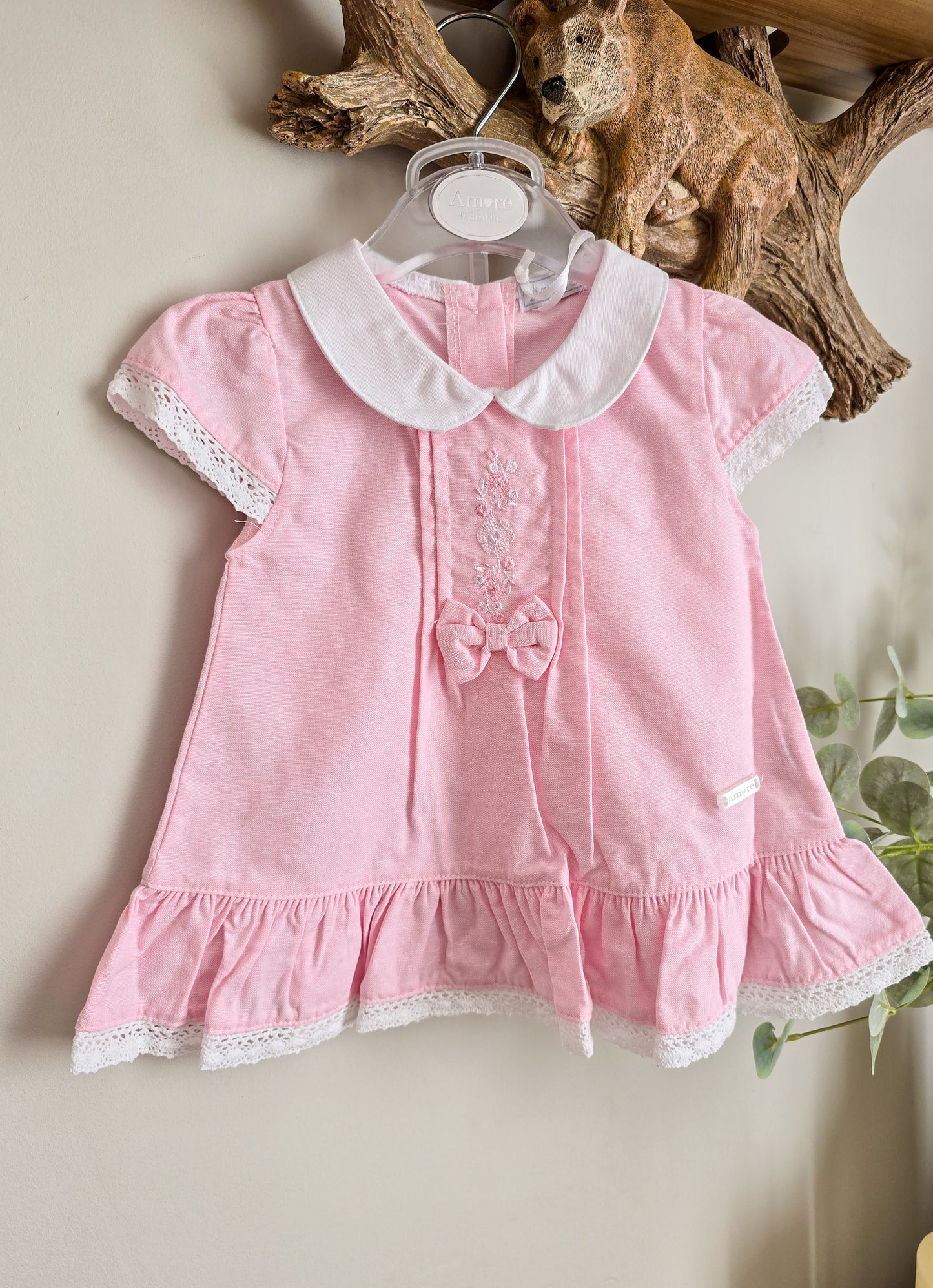 "Bow and Flowers" Dress Set (0-9 Months)