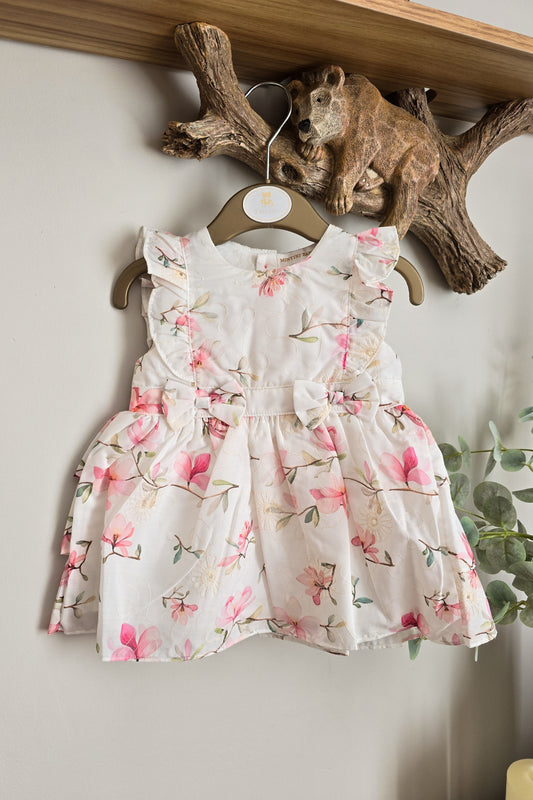 Floral "Frills and Bows" Dress (3-9 months) by Mintini