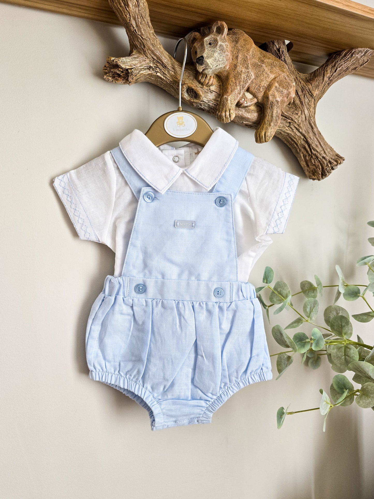 Bloomer dungaree and shirt by Mintini