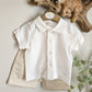 Beige Shirt and Linen Shorts (3-9 months) by Mintini