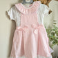 "Bow and Lace" Pinafore Set (Newborn - 6 months)