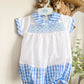 Smocked Gingham Romper 0-9m