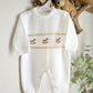 Dandelion Rocking Horse Embroidery Knitted Suit.