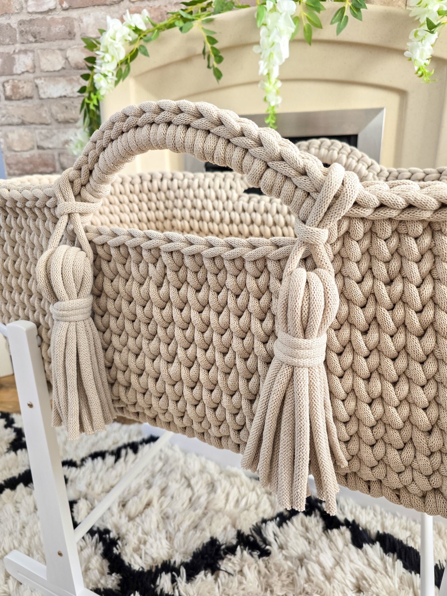 Half Moses Basket with Double or single Tassle