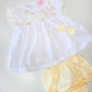 White/Yellow Foral Dress and knickers