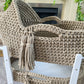 Hooded Crochet Moses Basket - Solid trim or two toned trim- Matching Changing Mat Available