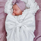 Baby Swaddle/Blanket with removable bow. (4 colours available)