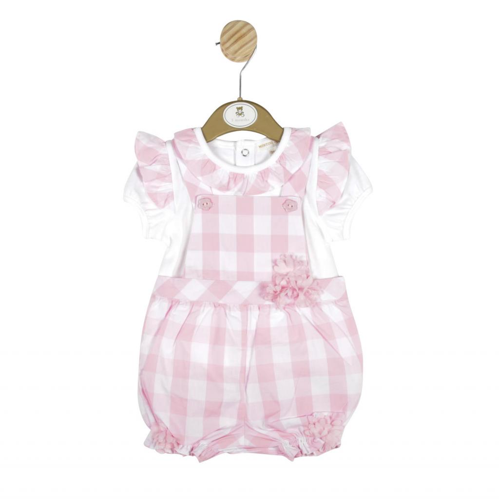 Gingham Short Dungaree Set (3-9 months) by Mintini