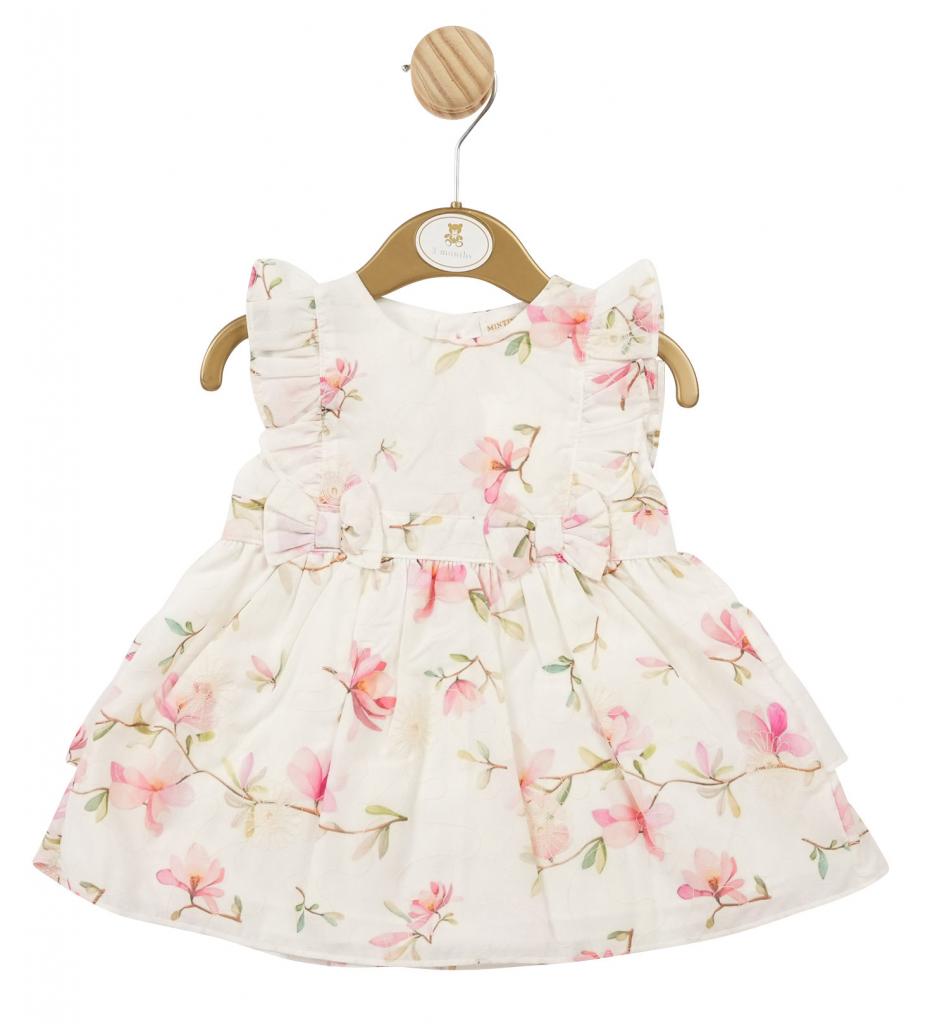 Floral "Frills and Bows" Dress (3-9 months) by Mintini