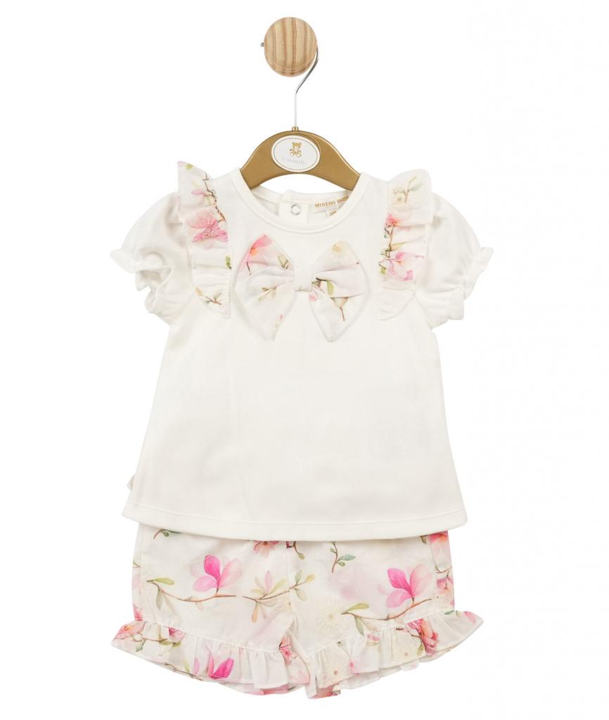 Floral "Frills and Bows" Shorts Set (3-9 months) by Mintini