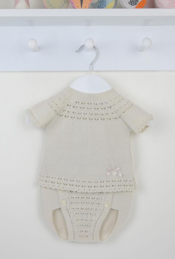 Cara Biscuit Knitted Jam Pant Set (9-24 months) by Pex