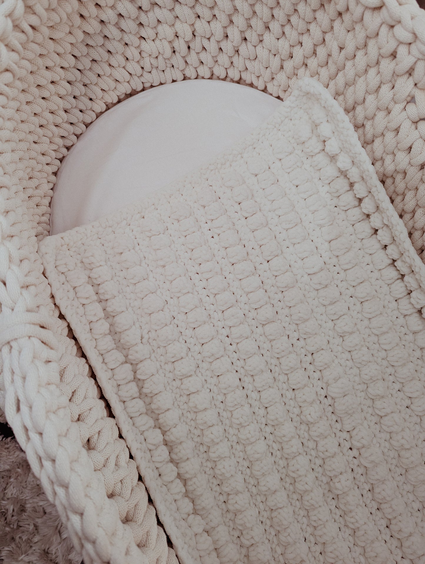 Pom Pom Blanket (off white)