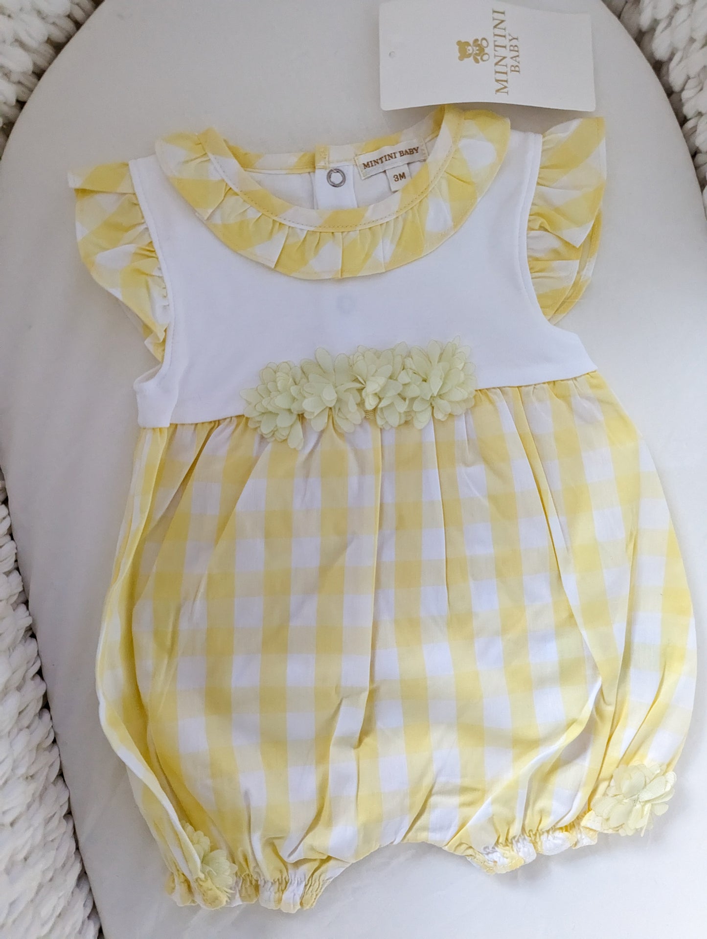 Gingham Romper (3-12 months) by Mintini