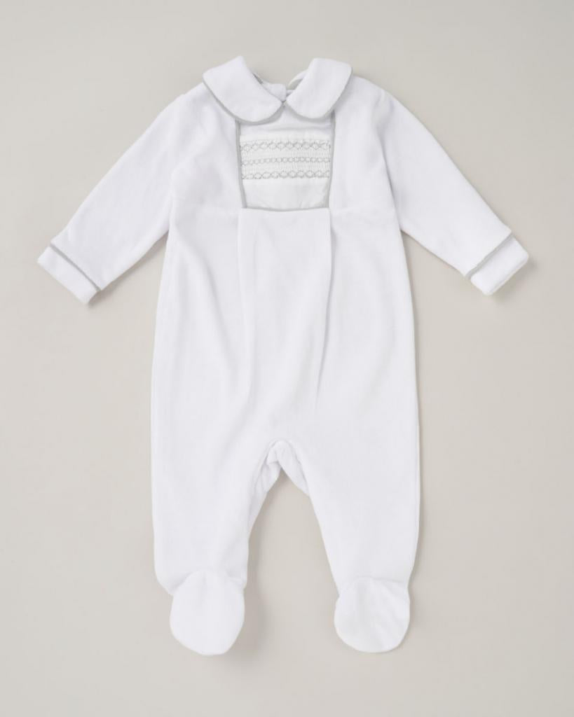 Smocked All in one Unisex Sleepsuit