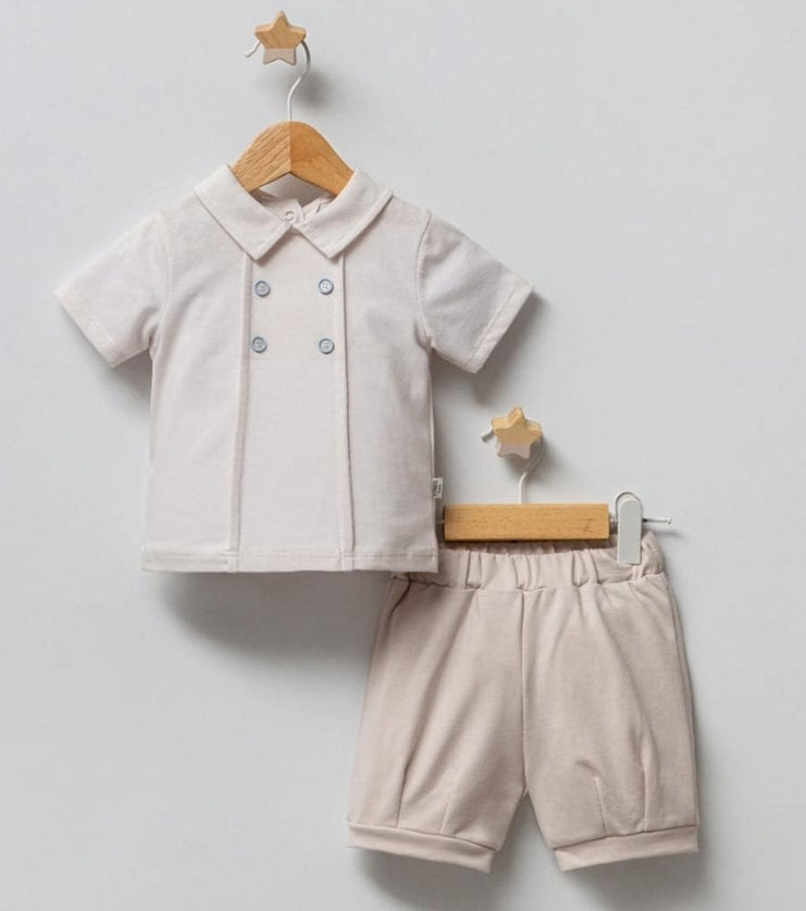 TONGS Baby Beige Short Set