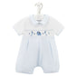 DANDELION SMOCKED 'JUNGLE' ROMPER - BLUE